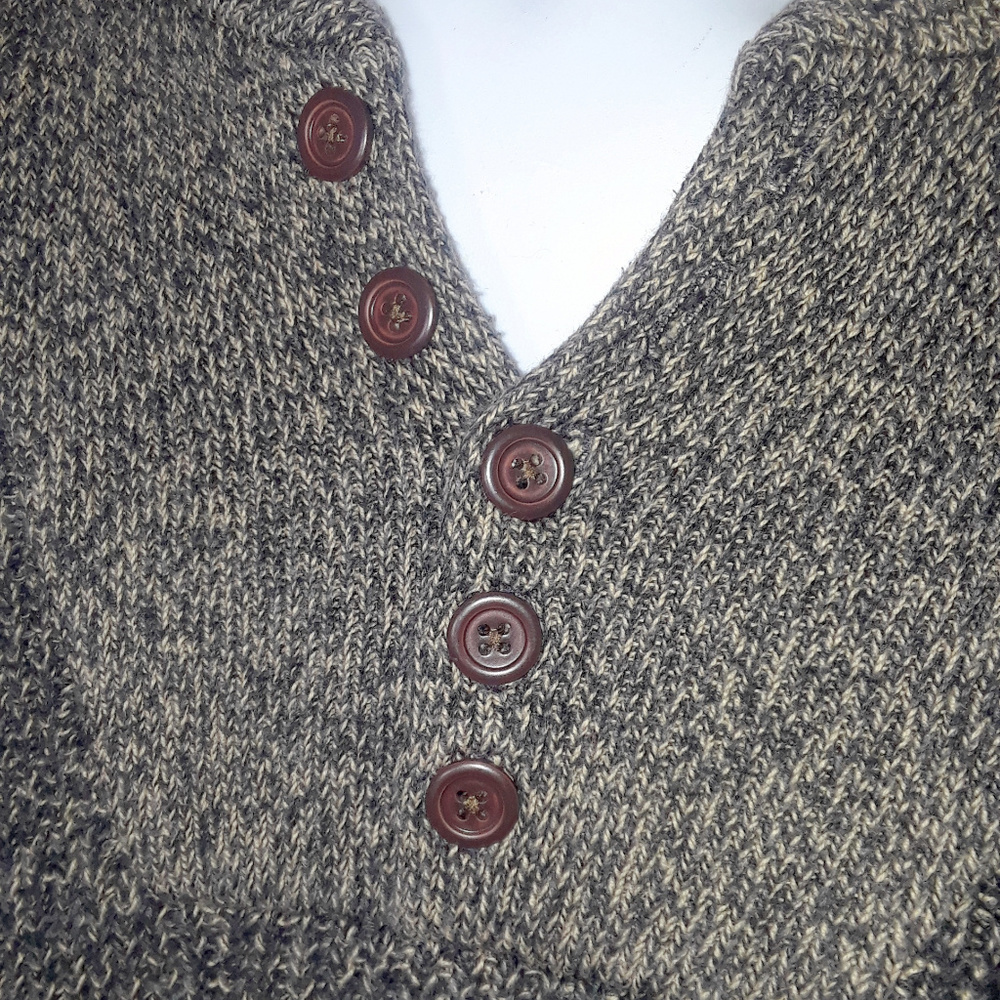 VTG Club Room 1/4 Button Sweater 100% Cotton Large - Picture 3 of 7